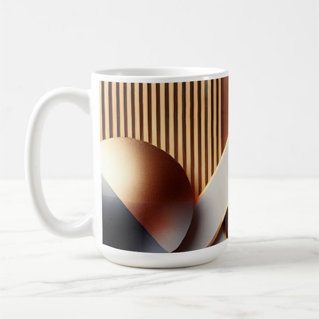 Caneca De Café Mug de café Dourado e geométrico moderno (Esquerda)