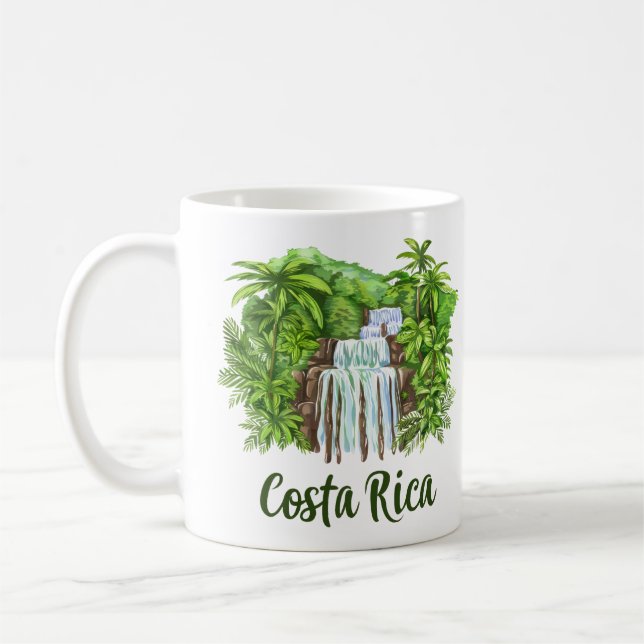 Caneca De Café Mug de Café em Cascata na Costa Rica (Esquerda)