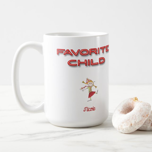 Caneca De Café Mug de Café Filho Favorito Personalizado (Com Donut)