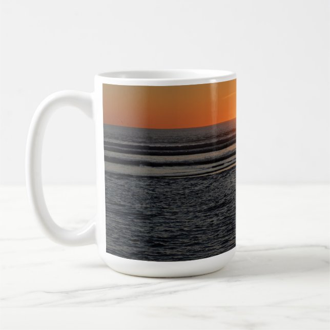 Caneca De Café Mug de café fotográfico solar na costa do Oregon (Esquerda)