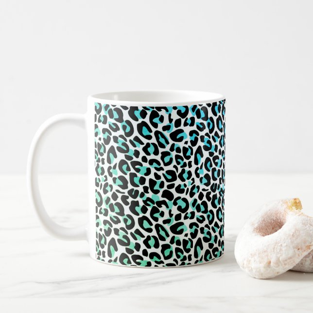 Caneca De Café Mug de café impresso do Leopardo (Com Donut)