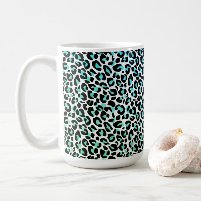 Caneca De Café Mug de café impresso do Leopardo (Com Donut)