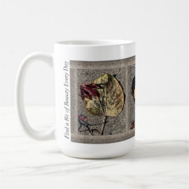 Caneca De Café Mug de café inspirado com folhas de inverno 1