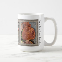 Caneca De Café Mug de café inspirado com folhas de inverno 1