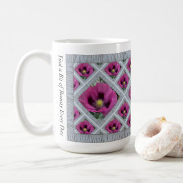 Caneca De Café Mug de café inspirado com pipocas magenta