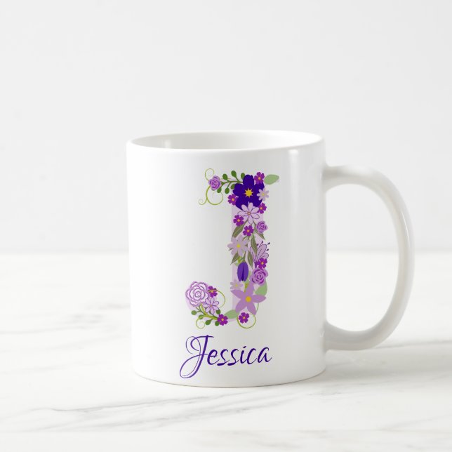Caneca De Café Mug De Café, Lavanda Roxo, 11 Oz (Direita)