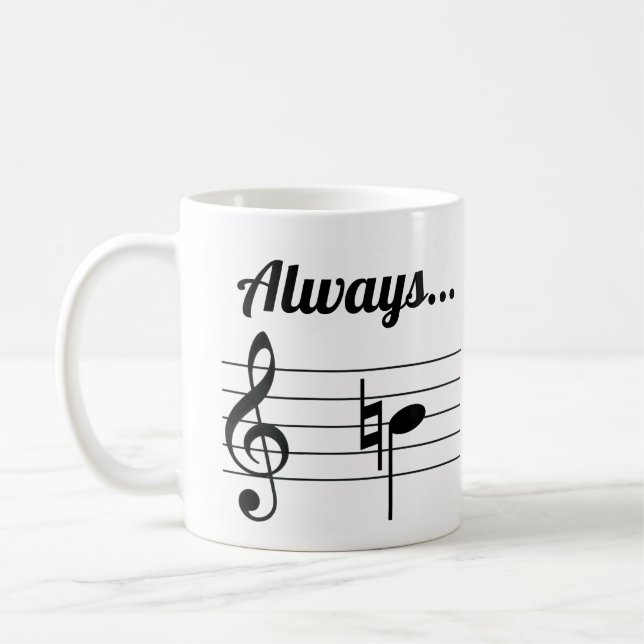 Caneca De Café Mug De Café Musical Natural Sempre B (Esquerda)