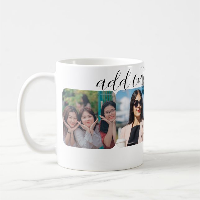 Caneca De Café Mug de café personalizado com 4 imagens (Esquerda)