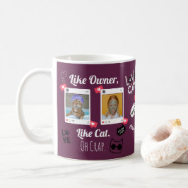 Caneca De Café Mug de café personalizado com foto de gato | Pet M