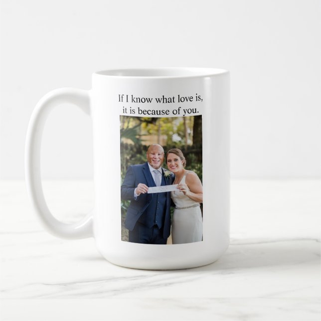 Caneca De Café Mug de Café Personalizado com Foto, Imagem Persona (Esquerda)