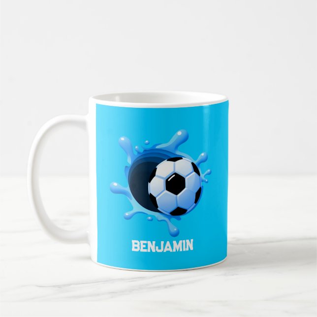 Caneca De Café Mug de café personalizado da bola de futebol (Esquerda)