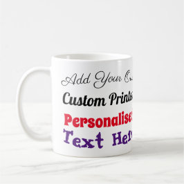Caneca De Café Mug de café personalizado de texto personalizado i
