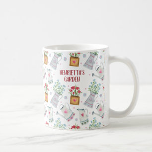 Caneca De Café Mug de café personalizado para jardinagem de aquar