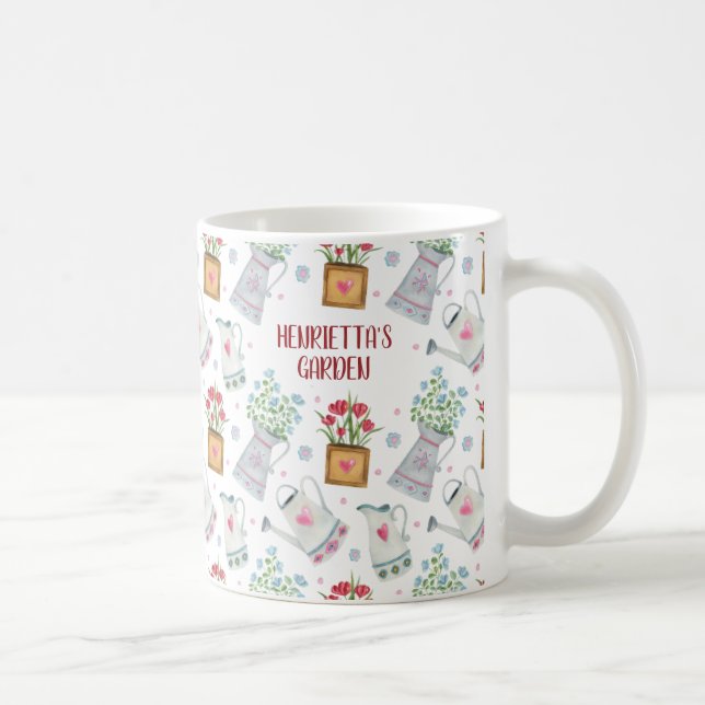 Caneca De Café Mug de café personalizado para jardinagem de aquar (Direita)