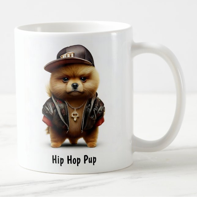 Caneca De Café Mug De Café Pomeraniano De Hip Hop (Criador carregado)
