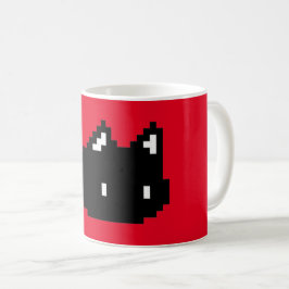 Caneca De Café Mug de café preto e branco de 8 bits