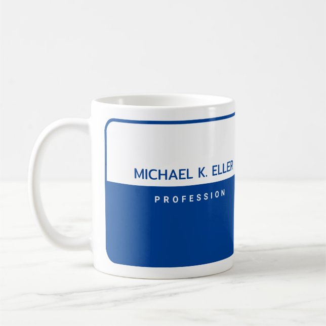 Caneca De Café Mug de Café Semidul com Profissão Moderna com Nome (Esquerda)