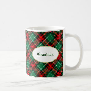 Caneca De Café Mug de café verde-retrô vermelho personalizado
