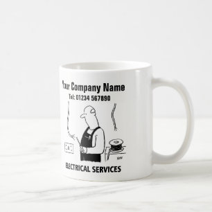 Caneca De Café Mug de Cartoon de Serviços Elétricos