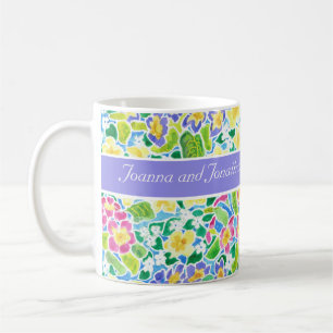 Caneca De Café Mug de Casamento Personalizável, Primroses de Prim