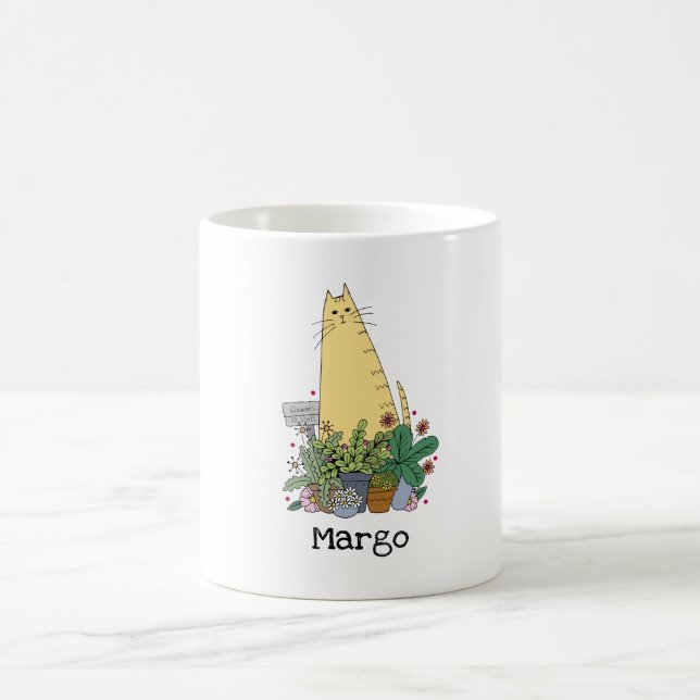 Caneca De Café Mug de Cat Personalizado (Centro)