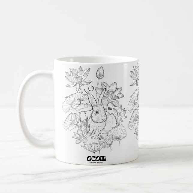 Caneca De Café Mug de coelho de água - Design de mamadeira (Esquerda)