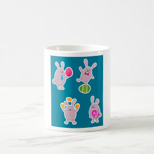 Caneca De Café Mug de coelhos páscoas