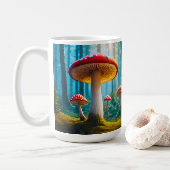 Caneca De Café Mug de cogumelo (Com Donut)