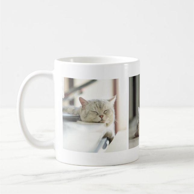 Caneca De Café Mug de Colagem de Fotos de Adoráveis Gatinhas Cent (Esquerda)