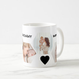 Caneca De Café Mug de colagem de fotos do primeiro dia de as mães