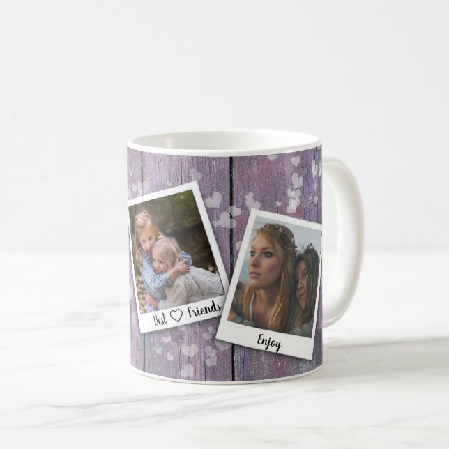 Caneca De Café Mug de Colagem de Fotos Personalizada para Melhore (Frente Esquerda)