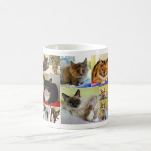 Caneca De Café Mug de Colagem de Gatos
