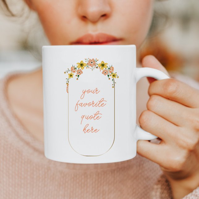 Caneca De Café Mug de Cotação Personalizada | Presentes personali (Criador carregado)