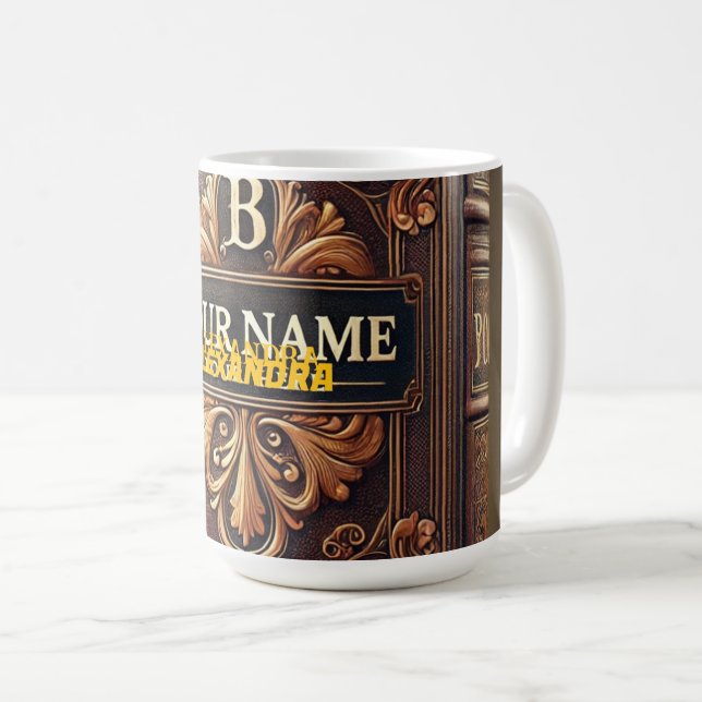 CANECA DE CAFÉ MUG DE COURO ANTIGO (Frente Esquerda)