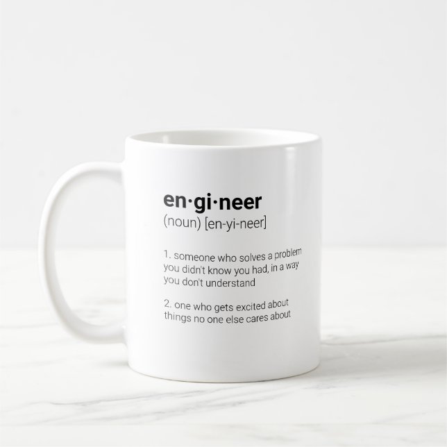 Caneca De Café Mug de definição de engenharia (Esquerda)