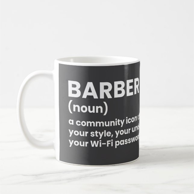 Caneca De Café Mug de Definição de Humor Barber (Esquerda)