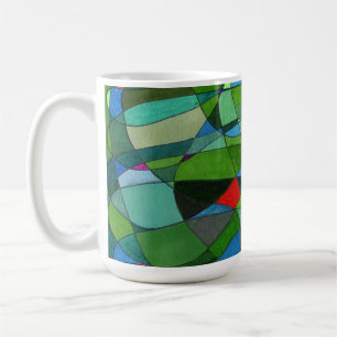 Caneca De Café Mug de design abstrato "A maioria dos verdes"