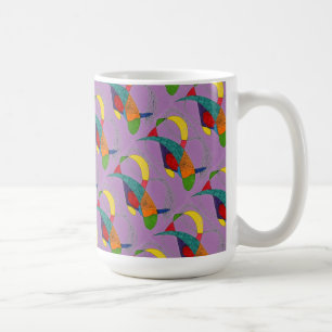 Caneca De Café Mug de design abstrato "Bumerangue no Quadrado Rox