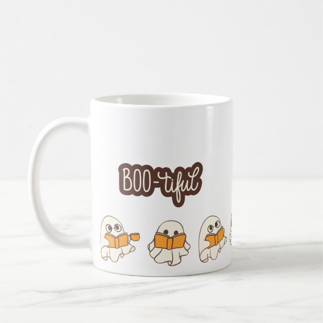 Caneca De Café Mug de Dia das Bruxas "BOOTIFUL" - 11oz (Esquerda)