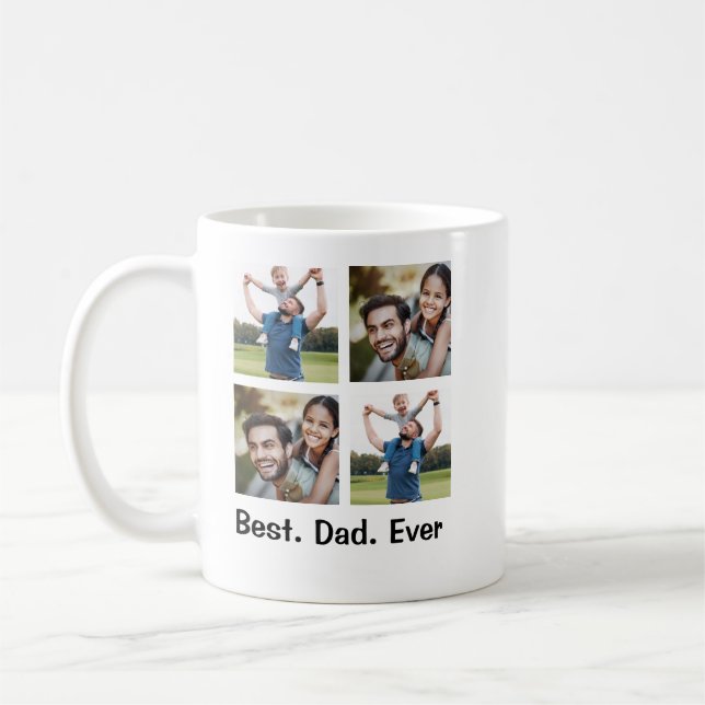Caneca De Café Mug de Dia de os pais Personalizado - Presente par (Esquerda)