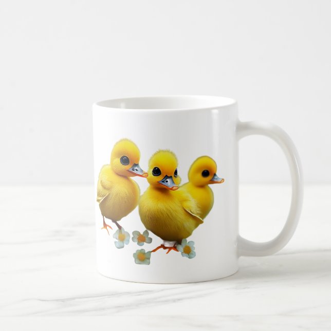 Caneca De Café Mug de Ducklings Quack-tastic (Direita)