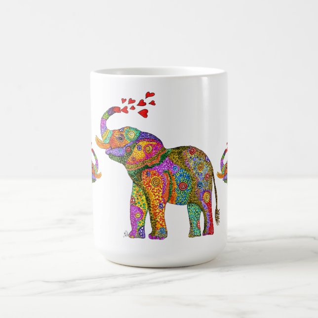 Caneca De Café Mug de Elefante Cuta e Colorida (Centro)