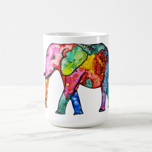 Caneca De Café Mug de Elefante Cuta e Colorida (Centro)