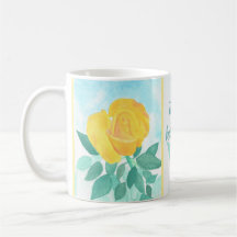 Mug de Escritura Rosa Amarela