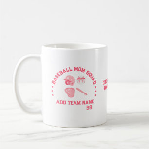 Caneca De Café Mug de Esquadrão da Mãe de Baseball Personalizada