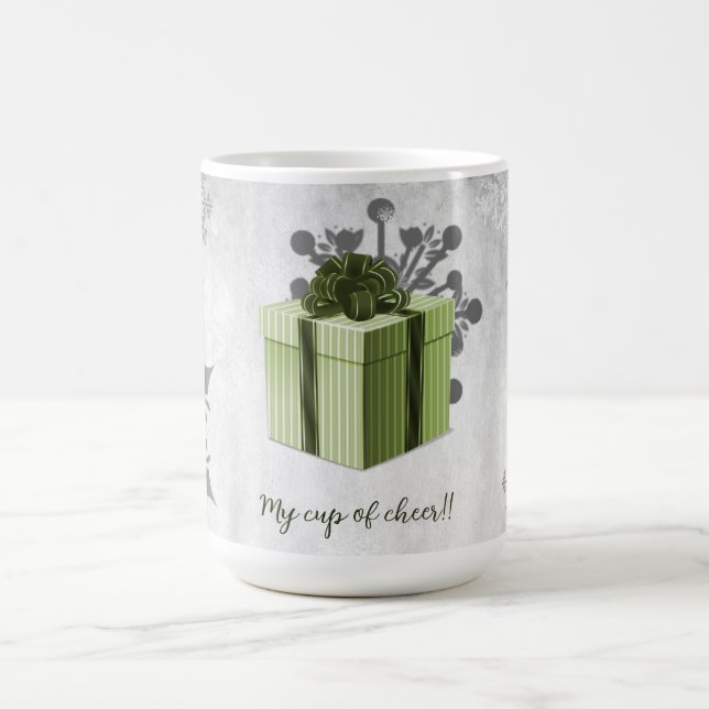 Caneca De Café Mug de Feriado de Natal Verde (Centro)