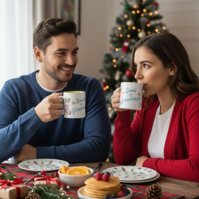Caneca De Café Mug de Feriado Náutico Tropical (Criador carregado)