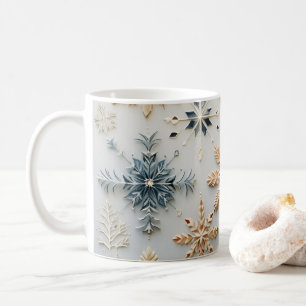 Caneca De Café Mug de flocos de neve minimalista