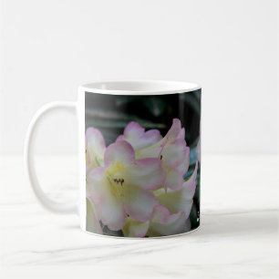 Caneca De Café Mug de Flor Amarelo-Rosa e Rododendrino