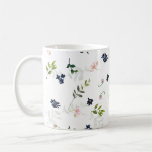 Caneca De Café Mug de Flor Azul